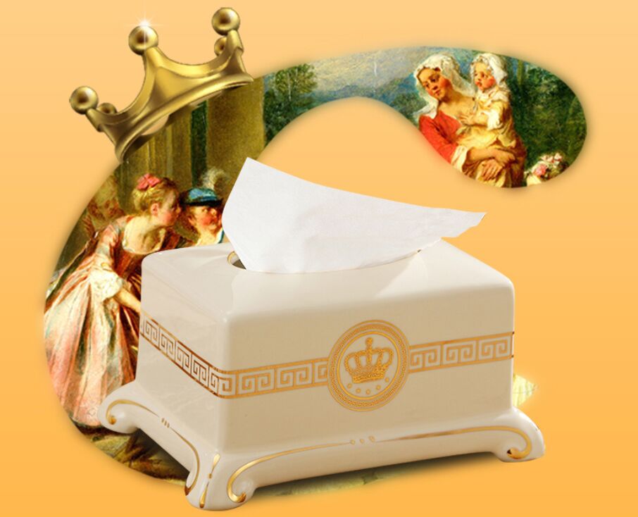 Gray Almendro Tissue Box by LADORADA - Designer Bath Decor – LaDorada