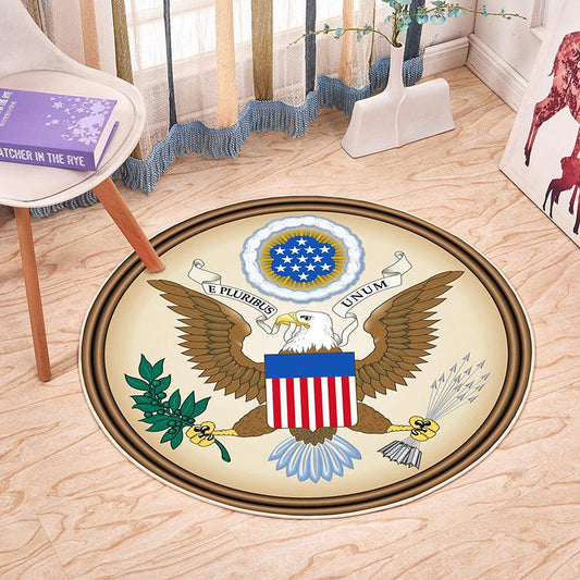 American Eagle Round Carpets Anti-slip Soft Plush Rugs