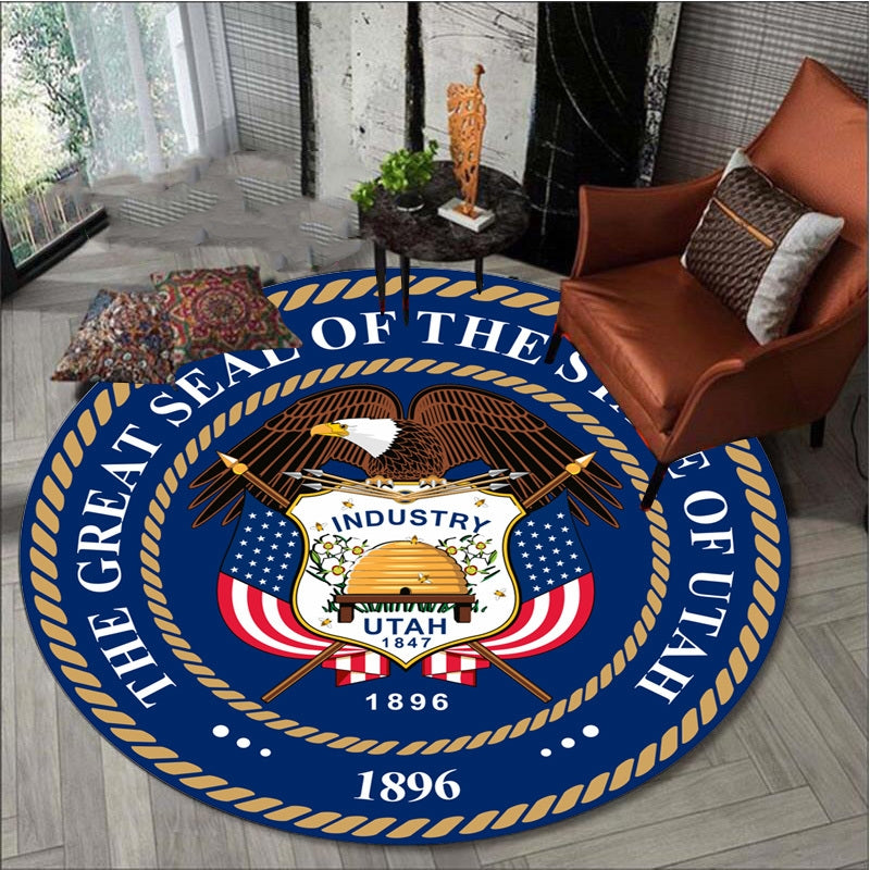 American Eagle Round Carpets Anti-slip Soft Plush Rugs