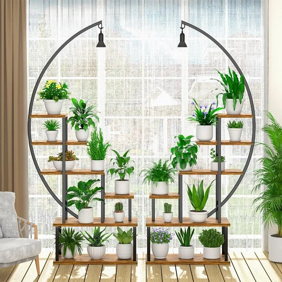 Half-Moon Shape 6 Tiered  Rack Stand for Indoor and Outdoor