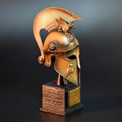 ALDO Arts & Entertainment > Hobbies & Creative Arts > Collectibles > Scale Models Ancient  Spartan Ogfficer  Helmet Desktop Statue