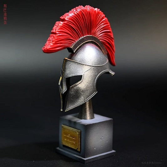 ALDO Arts & Entertainment > Hobbies & Creative Arts > Collectibles > Scale Models Ancient  Spartan Soldier Helmet Desktop Statue