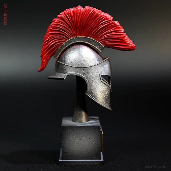 ALDO Arts & Entertainment > Hobbies & Creative Arts > Collectibles > Scale Models Ancient  Spartan Soldier Helmet Desktop Statue