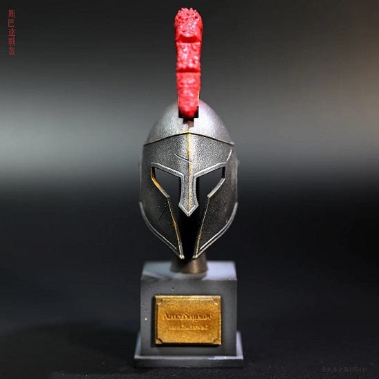 ALDO Arts & Entertainment > Hobbies & Creative Arts > Collectibles > Scale Models Ancient  Spartan Soldier Helmet Desktop Statue