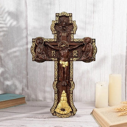 ALDO Artwork> Sculptures & Statues 10 Inches Crucifix  INRI Christian Catholic Jesus Crucifixion Scene Wood Hand Carved Statue (Copy)