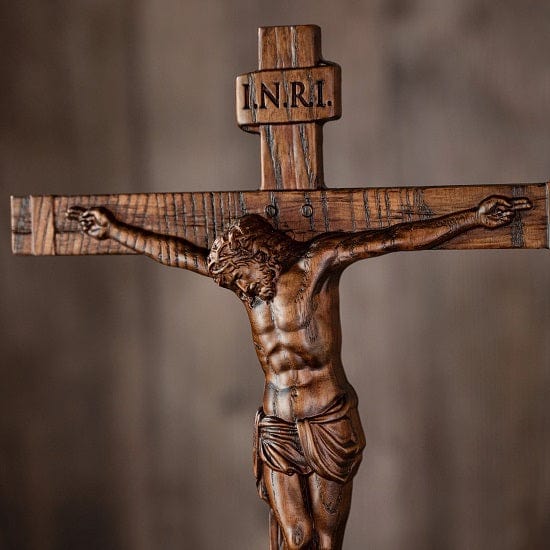 ALDO Artwork> Sculptures & Statues Crucifix  INRI Christian Catholic Jesus Crucifixion Scene