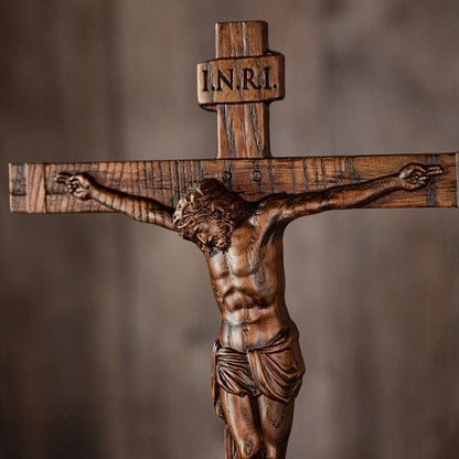 ALDO Artwork> Sculptures & Statues Crucifix  INRI Christian Catholic Jesus Crucifixion Scene