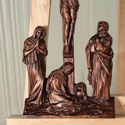 ALDO Artwork> Sculptures & Statues Crucifix  INRI Christian Catholic Jesus Crucifixion Scene