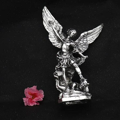 ALDO Artwork> Sculptures & Statues Saint Michael Archangel Defeating Satan Zinc Alloy Hand Made Statue