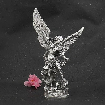 ALDO Artwork> Sculptures & Statues Saint Michael Archangel Defeating Satan Zinc Alloy Hand Made Statue