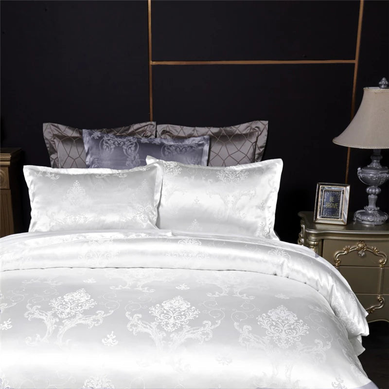 ALDO Bedding >Comforters & Sets Luxury White Palace Quilt Duvet Bedding Set & Pillowcases