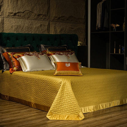 ALDO Bedding >Comforters & Sets Sultan's Finest Royal Gold Style Luxury Duvet Set Egyptian Cotton With Golden Embroidery