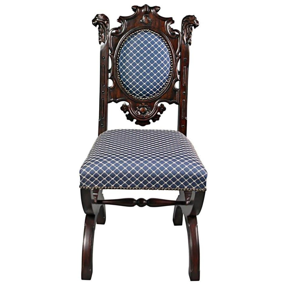 ALDO Chairs Medieval Gothic English Style Hand Carved Mahogany Dining Chair