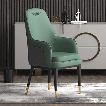 ALDO Chairs Premium Laxury Italian Bentley Design Dining Chairs with Faux Leather By Sillas De Comedor