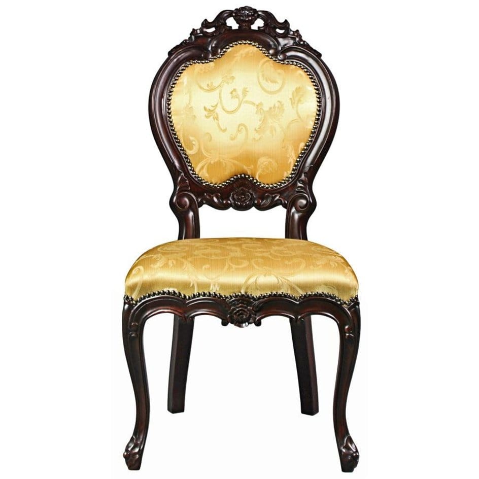 ALDO Chairs Shield Back Hand Carved Solid Mahogany Dining Accent Chairs