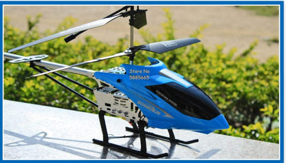 ALDO Creative Arts Collectibles Scale Model 80 cm or 31.5"  Inches Long / NEW / Allow Metal Super Large Alloy Electric Remote Control Helicopter Blue Alloy Model 3.5CH GoGeose Anti-Fall Body LED Light RC Aircraft