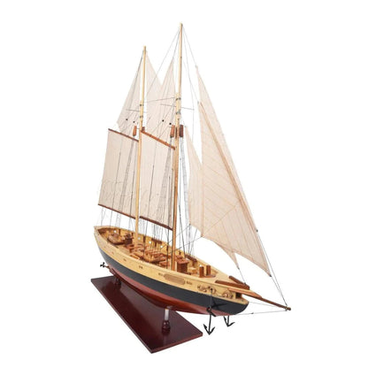 ALDO Creative Arts Collectibles Scale Model Bluenose II Painted Racing Yacht  Sailboat  Wood Ship Model by Authentic Models