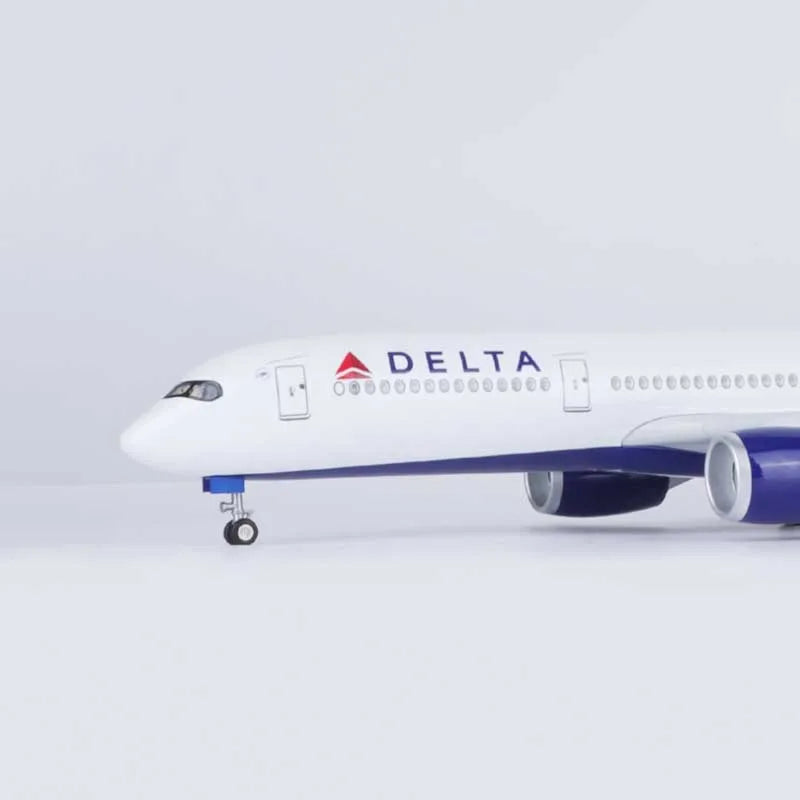 ALDO Creative Arts Collectibles Scale Model Delta Airlines Airbus  350 A350  Model Aircraft With Landing Gears and LED Lights