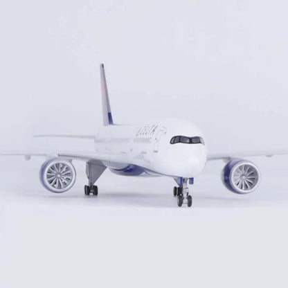 ALDO Creative Arts Collectibles Scale Model Delta Airlines Airbus  350 A350  Model Aircraft With Landing Gears and LED Lights