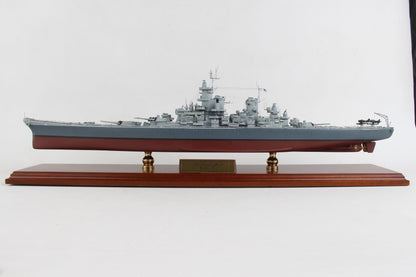 ALDO Creative Arts Collectibles Scale Model Dimensions are 30.5"(L) X 3.75" (Beam). / NEW / Wood USN Battleship USS Missouri BB-63 Desk Display WWII Large Military Wood Model Ship