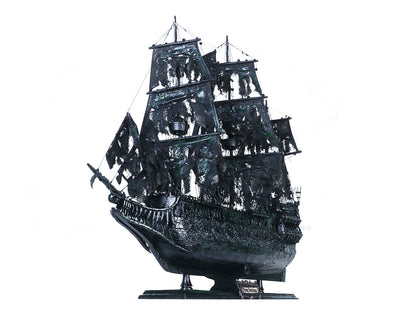 ALDO Creative Arts Collectibles Scale Model Flying Dutchman Black Pirate Ship Exclusive Edition Medium Sailboat Wood Model Assembled