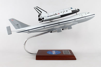 ALDO Creative Arts Collectibles Scale Model NASA Airplane Boeing 747 With Space Orbiter Shuttle Endeavour Wood Model Aircraft