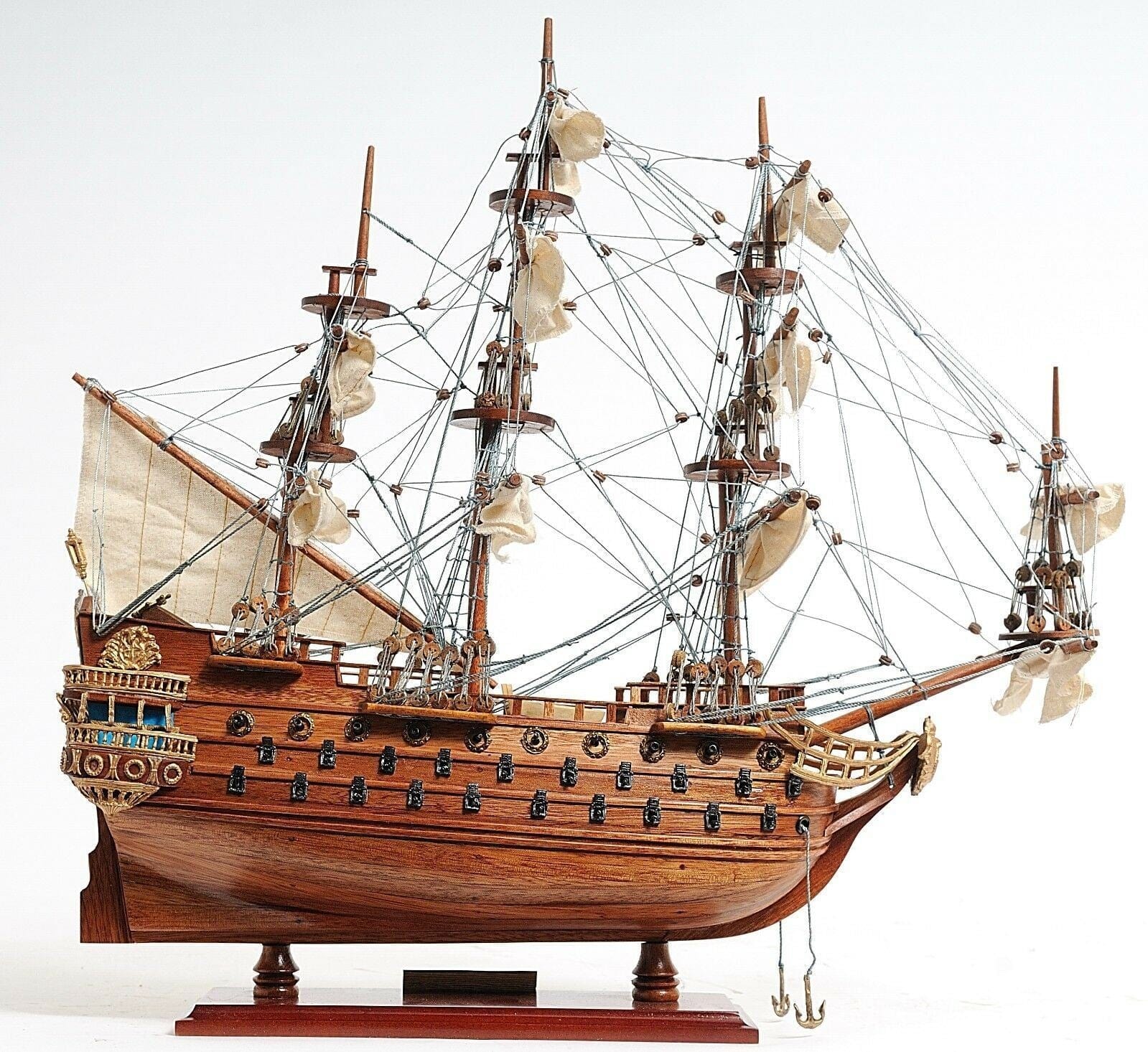 Aldo Creative Arts Collectibles Scale Model San Felipe Spanish Armada Galleon Tall Ship Small Wood Model Sailboat Assembled