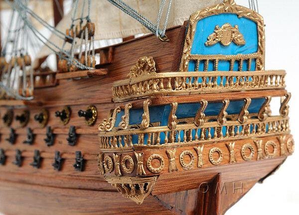 Aldo Creative Arts Collectibles Scale Model San Felipe Spanish Armada Galleon Tall Ship Small Wood Model Sailboat Assembled