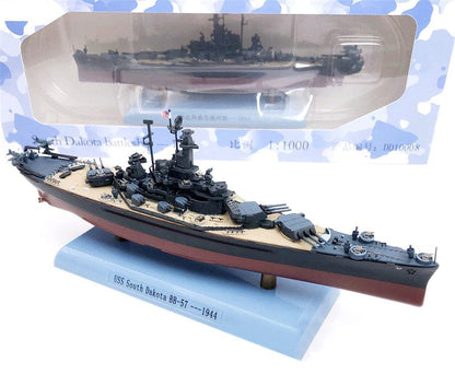 ALDO Creative Arts Collectibles Scale Model US Navy Battleship South Dakota Desk Display WWII Ship Diecast Model