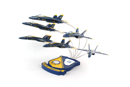 ALDO Creative Arts Collectibles Scale Model US Navy Blue Angels Six F/A-18 Airplanes Models Flying in Delta Formation