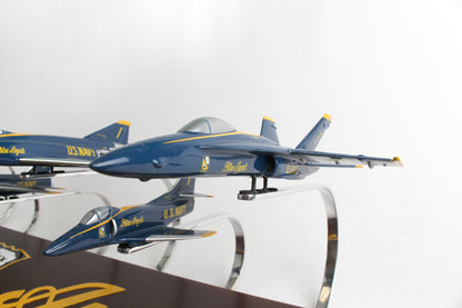 ALDO Creative Arts Collectibles Scale Model US Navy Blue Angels Six F/A-18 Airplanes Models Flying in Delta Formation