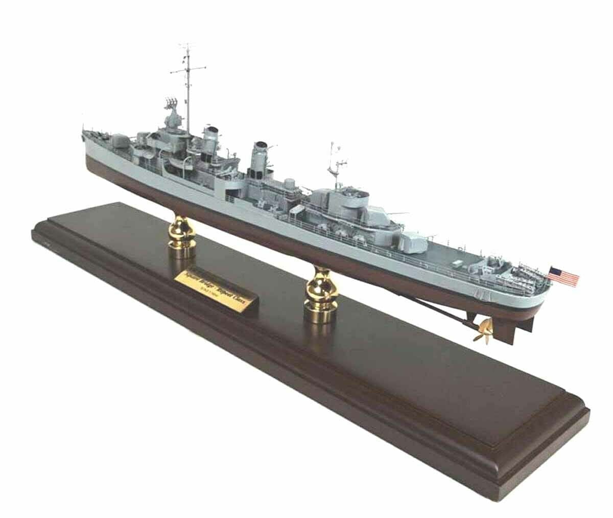 ALDO Creative Arts Collectibles Scale Model USS Fletcher Class Destroyer WWII Military Ship Wood Model Assembled