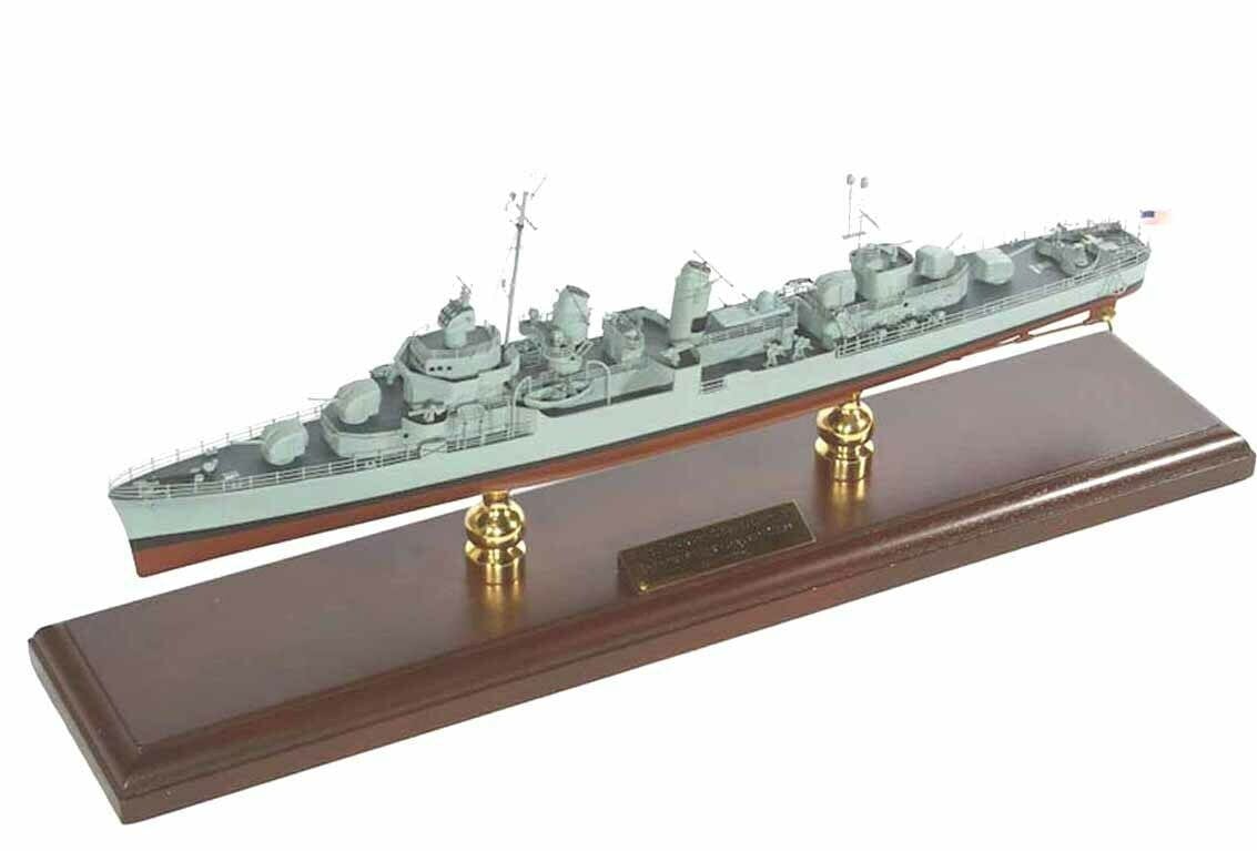 ALDO Creative Arts Collectibles Scale Model USS Fletcher Class Destroyer WWII Military Ship Wood Model Assembled