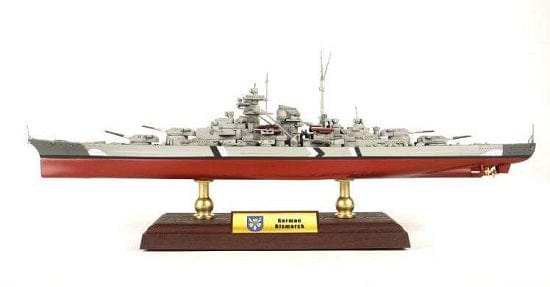 ALDO Creative Arts Collectibles> Scale Model World War II German Flagship Bismarck Military Battleship Alloy  14" Long Model Assembled