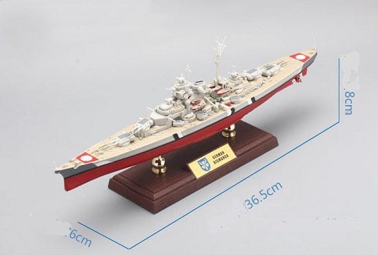 ALDO Creative Arts Collectibles> Scale Model World War II German Flagship Bismarck Military Battleship Alloy  14" Long Model Assembled