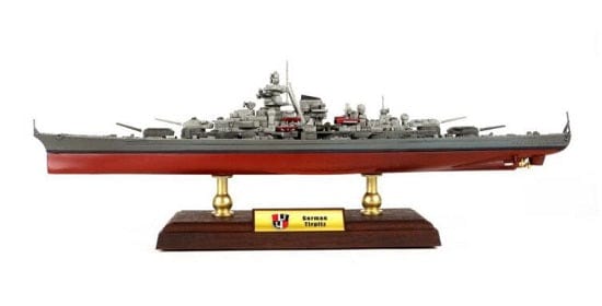 ALDO Creative Arts Collectibles> Scale Model World War II German Flagship Tirpitz Military Battleship Alloy  14" Long Model Assembled