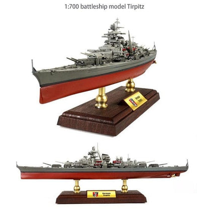 ALDO Creative Arts Collectibles> Scale Model World War II German Flagship Tirpitz Military Battleship Alloy  14" Long Model Assembled