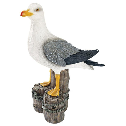 ALDO Décor>Artwork>Sculptures & Statues 12"Wx6.5"Dx17.5"H / new / resin Dockside Seagull Garden Statue