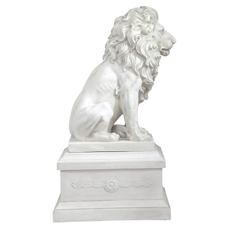 ALDO Décor>Artwork>Sculptures & Statues 13"Wx21.5"Dx28"H / NEW / Resin Lion of Florence Sentinel Garden Sculpture With Base