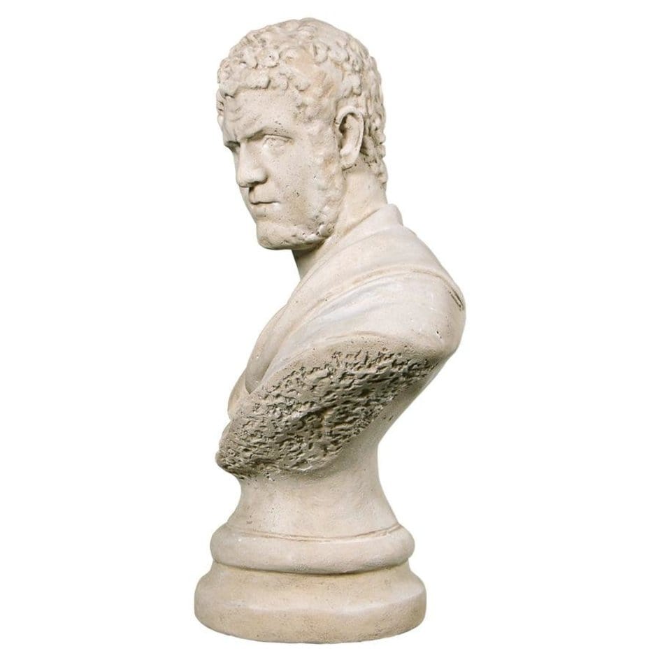 ALDO Décor>Artwork>Sculptures & Statues 19"Wx12"Dx27.5"H / NEW / resin Roman Emperor Marcus Aurelius  Caracalla Sculptural Bust