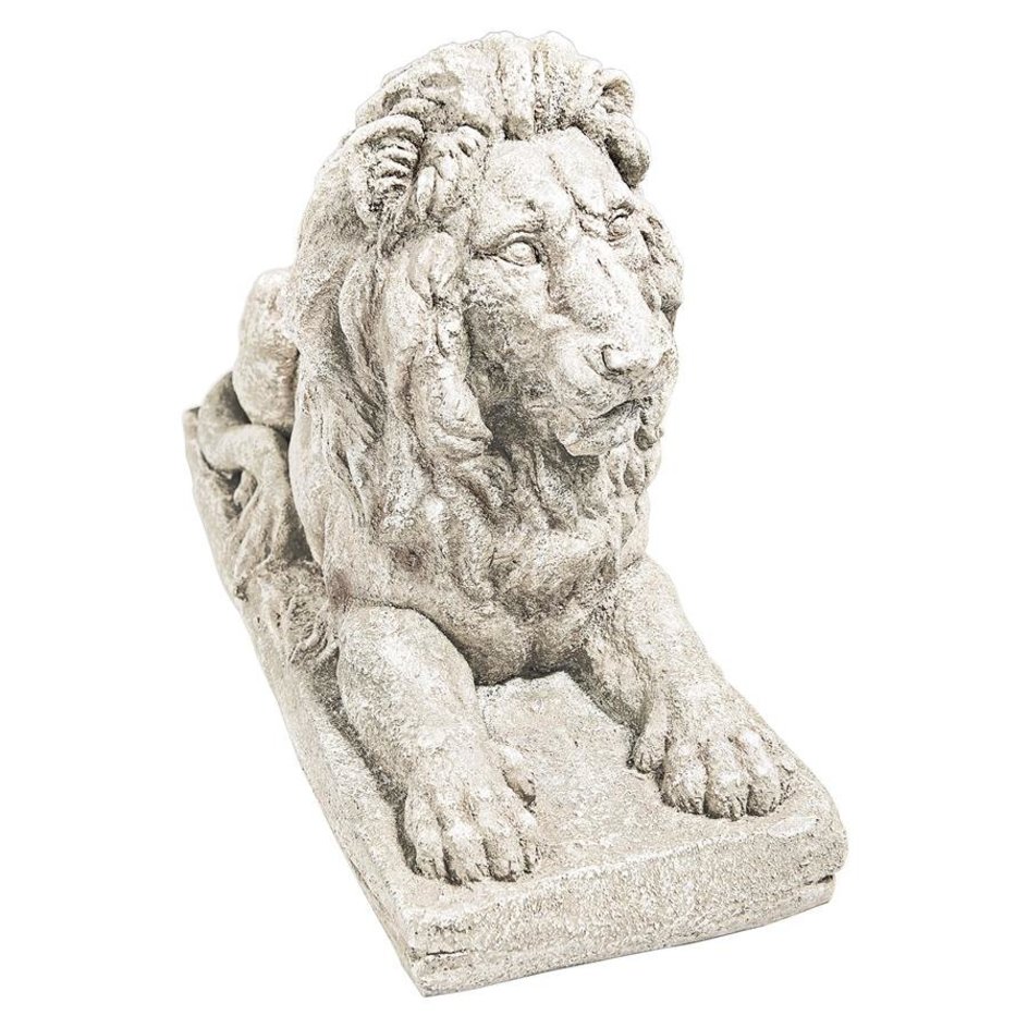 ALDO Décor>Artwork>Sculptures & Statues 27"Wx10"Dx16.5"H / NEW / Resin Lion Sentinel  Lyndhurst Castle Gates Garden Sculptures