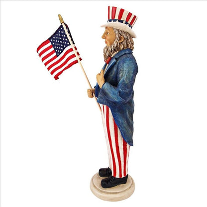 ALDO Decor > Artwork > Sculptures & Statues 5.5"Wx4.5"Dx16.5"H / NEW / resin Uncle Sam Yankee Doodle Dandy Statue 4 of July  Patriotic Desktop Statue