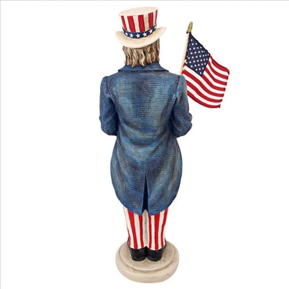 ALDO Decor > Artwork > Sculptures & Statues 5.5"Wx4.5"Dx16.5"H / NEW / resin Uncle Sam Yankee Doodle Dandy Statue 4 of July  Patriotic Desktop Statue