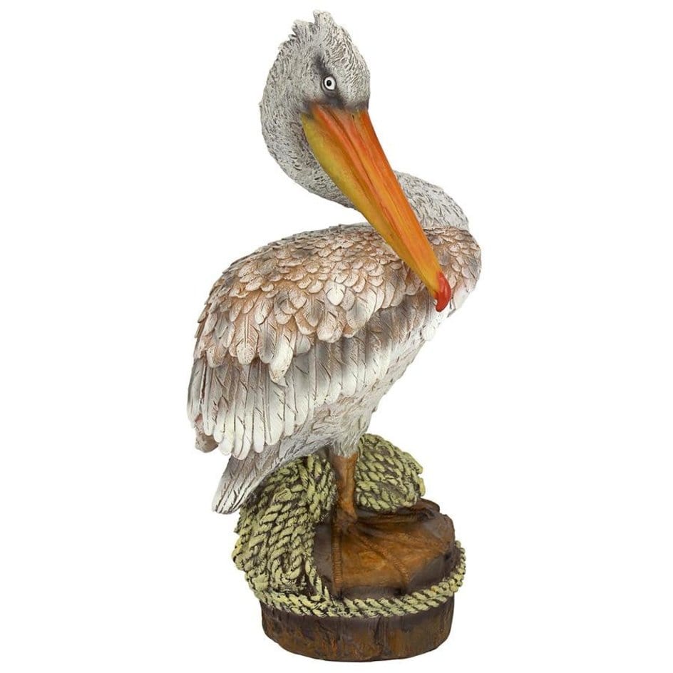 ALDO Décor>Artwork>Sculptures & Statues 7"Wx7.5"Dx15"H / new / resin Ocean Side Pelican Garden Statue