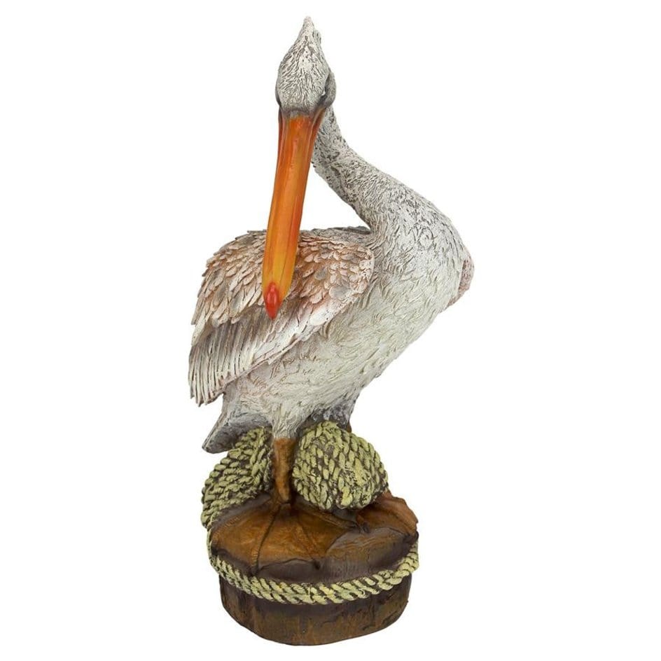 ALDO Décor>Artwork>Sculptures & Statues 7"Wx7.5"Dx15"H / new / resin Ocean Side Pelican Garden Statue