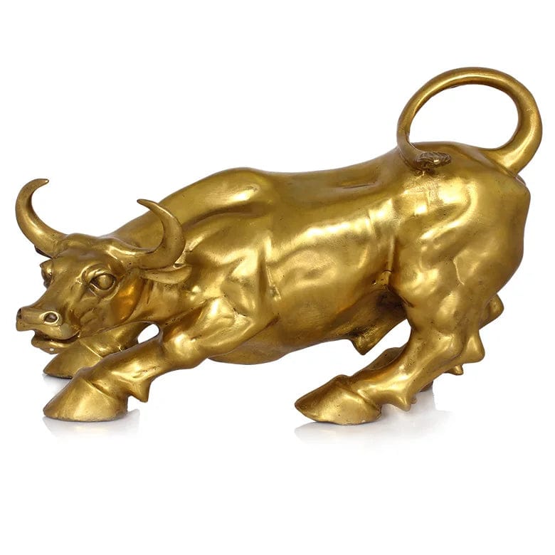 ALDO Decor / Artwork / Sculptures & Statues / Feng Shui Cooper Golden Wall Street Bull Statue Enhance Wealth and Success