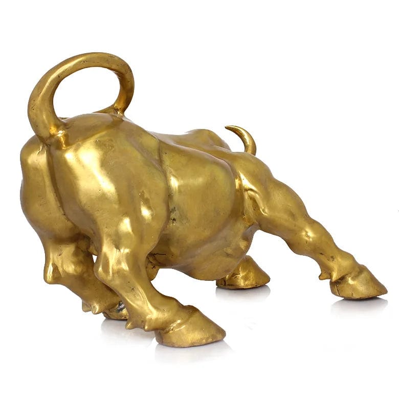 ALDO Decor / Artwork / Sculptures & Statues / Feng Shui Cooper Golden Wall Street Bull Statue Enhance Wealth and Success