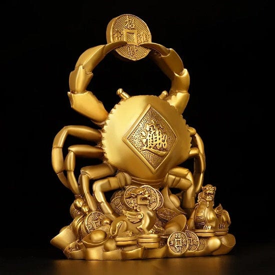 ALDO Décor>Artwork>Sculptures & Statues Feng Shui Large Golden Copper Crab Sculptures For Great Welth,Sucess and Prosperity