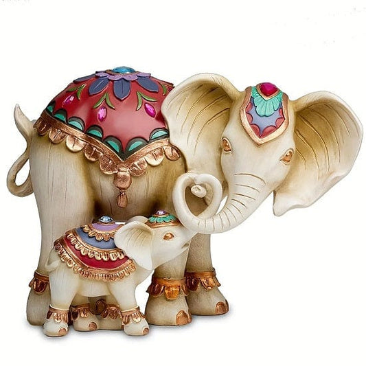 ALDO Decor / Artwork / Sculptures & Statues / Fortune Elephant Famiy Hand Made Sculpture Symbolize Welth, Happiness and Prosperity