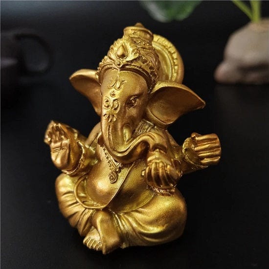 ALDO Décor>Artwork>Sculptures & Statues Gold Lord Ganesha Buddha Statue Elephant God Sculptures Ganesh Figurines